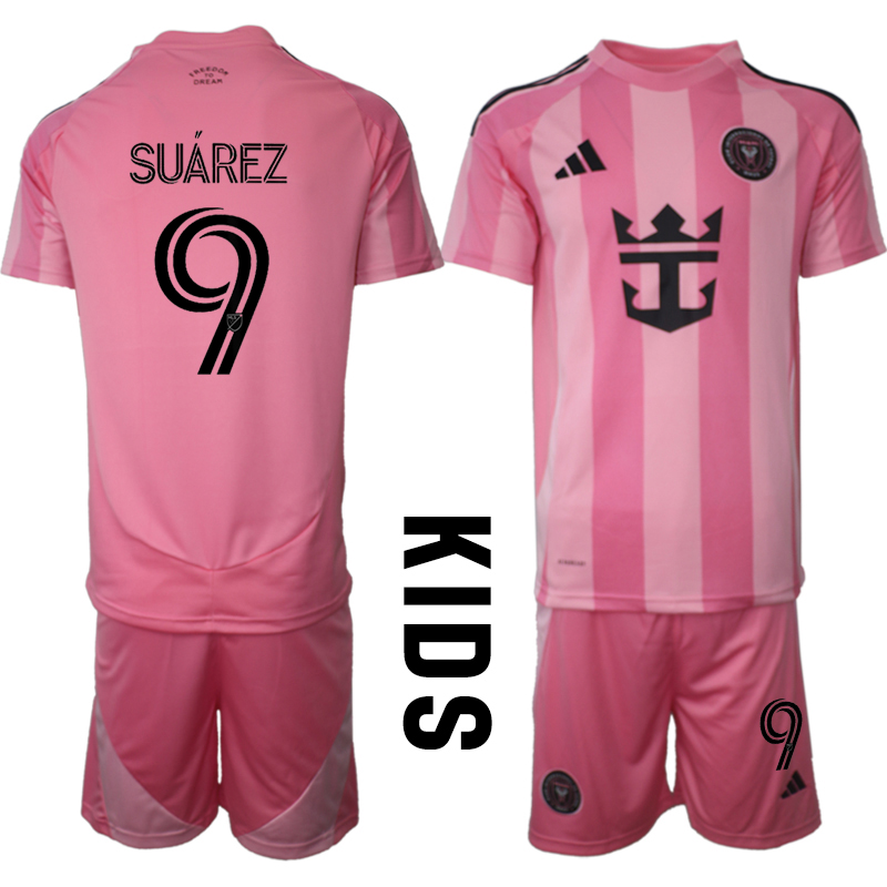 Youth 2025-2026 Club Inter Milan CF home Pink #9 Soccer Jersey->inter milan jersey->Soccer Club Jersey